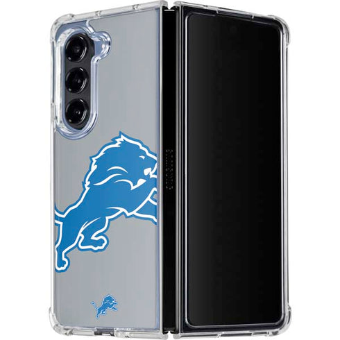 NFL Detroit Lions Large Logo Galaxy Z Fold5 5G Clear Case