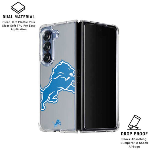 NFL Detroit Lions Large Logo Galaxy Z Fold6 Clear Case