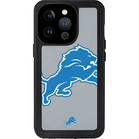 NFL Detroit Lions Large Logo iPhone 15 Pro Waterproof Case
