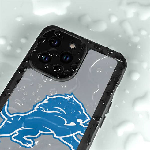 NFL Detroit Lions Large Logo iPhone 15 Pro Waterproof Case
