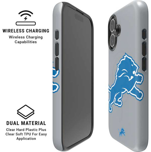NFL Detroit Lions Large Logo iPhone 16 Magsafe Impact Case