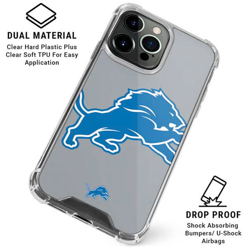 NFL Detroit Lions Large Logo iPhone 16 Pro Clear Case