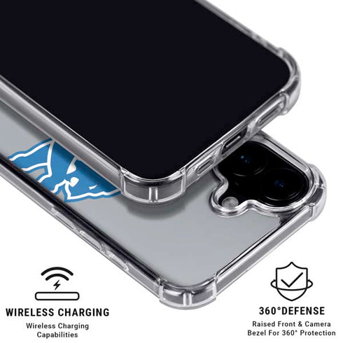 NFL Detroit Lions Large Logo iPhone 17 Clear Case