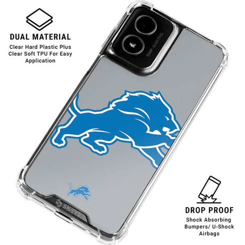 NFL Detroit Lions Large Logo Moto G Power 5G (2024) Clear Case