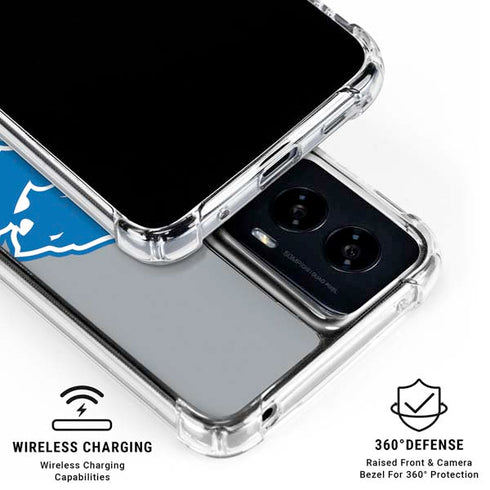 NFL Detroit Lions Large Logo Moto G Power 5G (2024) Clear Case