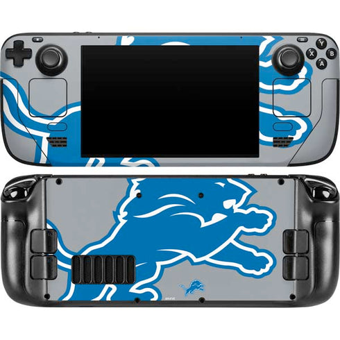 NFL Detroit Lions Large Logo Steam Deck Handheld Gaming Computer OLED Skin