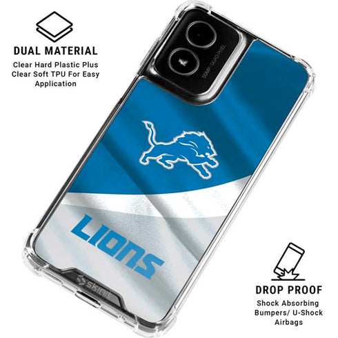 NFL Detroit Lions Moto G Power 5G (2024) Clear Case