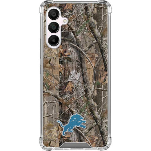 NFL Detroit Lions Realtree AP Camo Galaxy A16 5G Clear Case