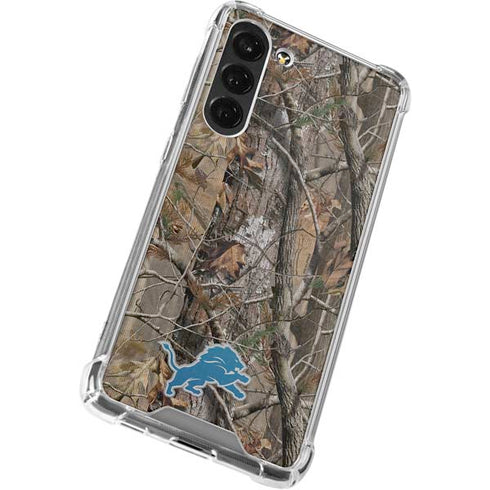 NFL Detroit Lions Realtree AP Camo Galaxy S24 FE Clear Case