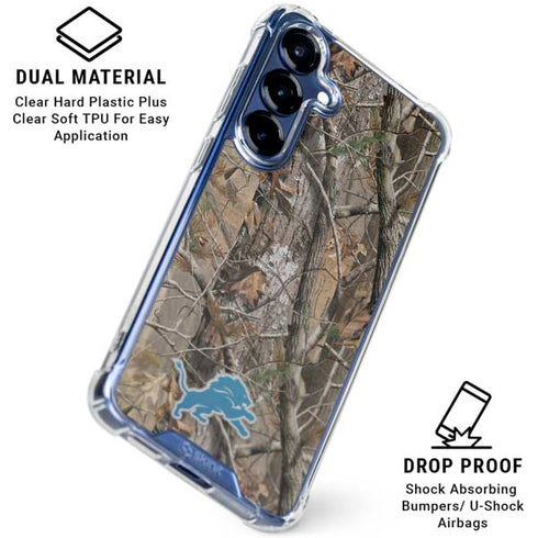 NFL Detroit Lions Realtree AP Camo Galaxy S25 Plus Clear Case