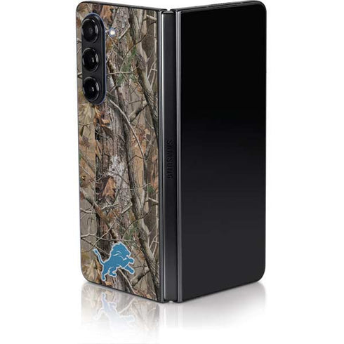 NFL Detroit Lions Realtree AP Camo Galaxy Z Fold5 5G Skin