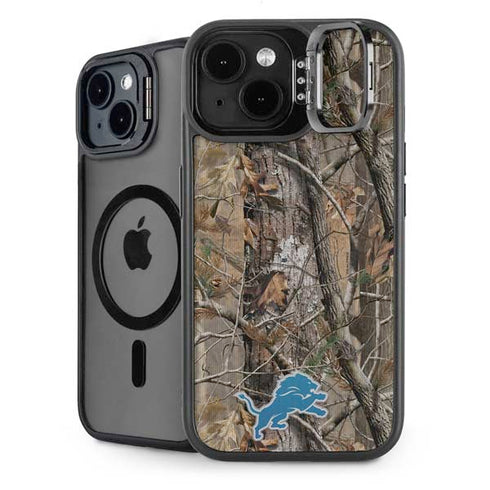 NFL Detroit Lions Realtree AP Camo iPhone 14 Kickstand Case
