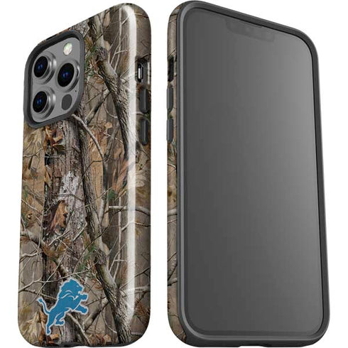 NFL Detroit Lions Realtree AP Camo iPhone 15 Pro Impact Case