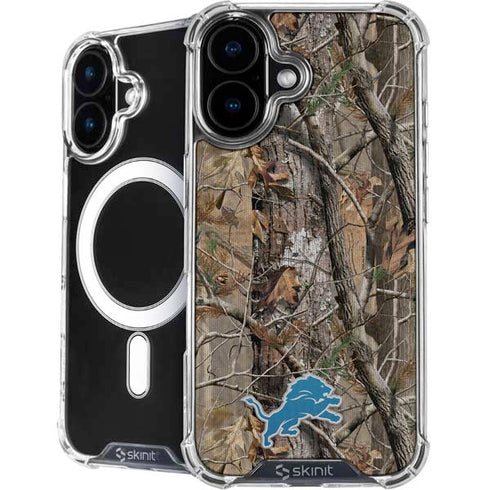 NFL Detroit Lions Realtree AP Camo iPhone 16 MagSafe Case