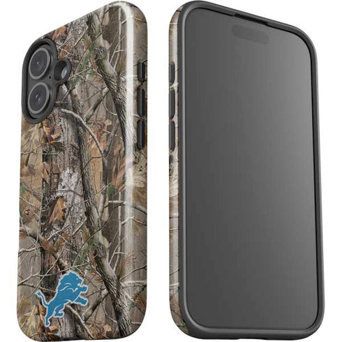 NFL Detroit Lions Realtree AP Camo iPhone 16 Plus Impact Case