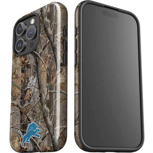NFL Detroit Lions Realtree AP Camo iPhone 16 Pro Impact Case