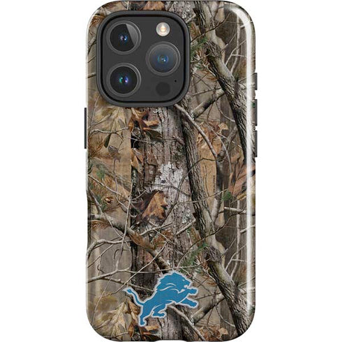 NFL Detroit Lions Realtree AP Camo iPhone 16 Pro Magsafe Impact Case