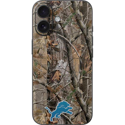 NFL Detroit Lions Realtree AP Camo iPhone 16 Skin