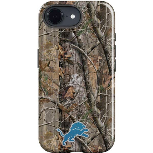 NFL Detroit Lions Realtree AP Camo iPhone 16e Impact Case
