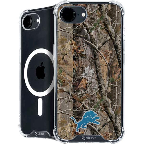NFL Detroit Lions Realtree AP Camo iPhone 16e MagSafe Case