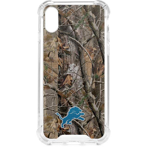 NFL Detroit Lions Realtree AP Camo iPhone XS Clear Case