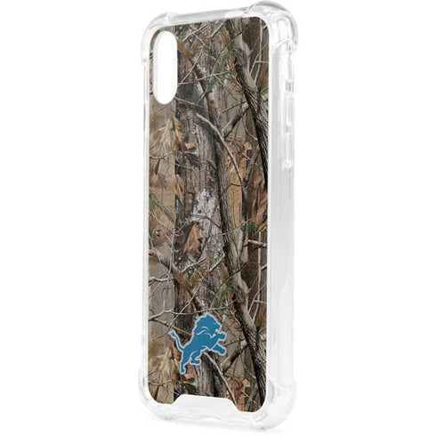 NFL Detroit Lions Realtree AP Camo iPhone XS Clear Case