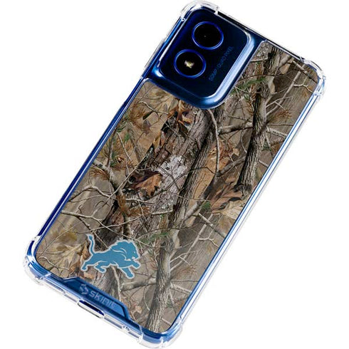 NFL Detroit Lions Realtree AP Camo Moto G 5G (2024) Clear Case