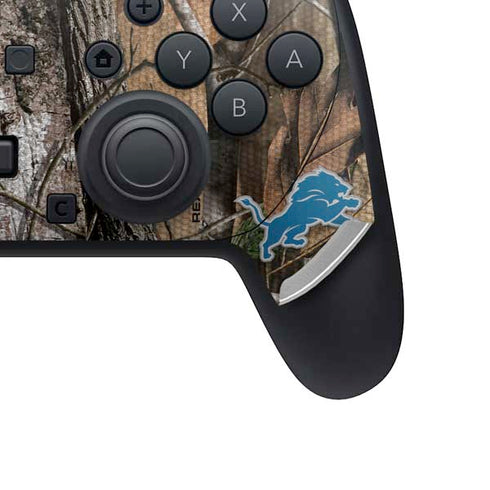 NFL Detroit Lions Realtree AP Camo Nintendo Switch 2 (2025) Pro Controller Skin