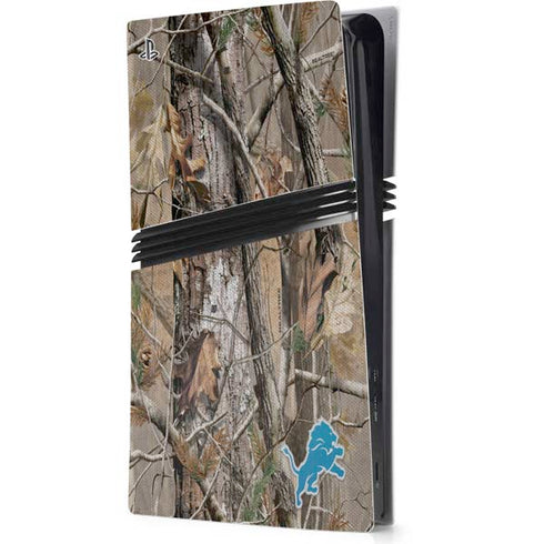 NFL Detroit Lions Realtree AP Camo PS5 Pro Console Skin
