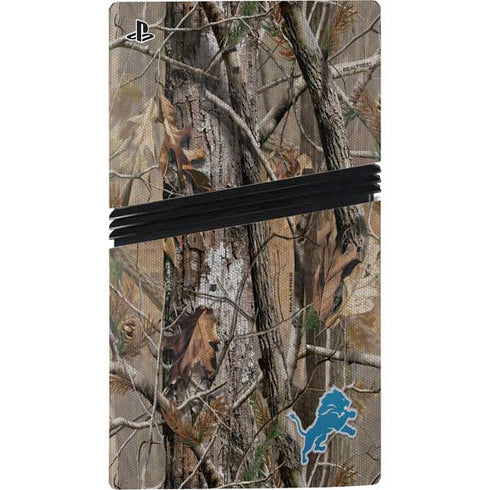 NFL Detroit Lions Realtree AP Camo PS5 Pro Console Skin