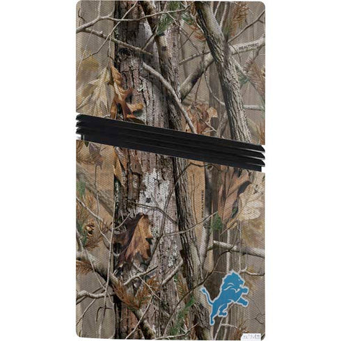 NFL Detroit Lions Realtree AP Camo PS5 Pro Console Skin