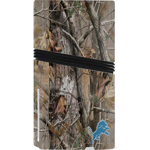 NFL Detroit Lions Realtree AP Camo PS5 Pro Disk Console Skin