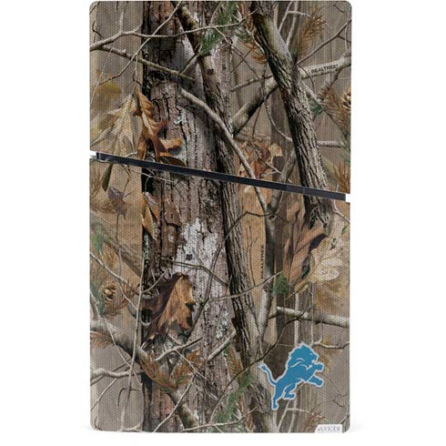 NFL Detroit Lions Realtree AP Camo PS5 Slim Digital Edition Console Skin