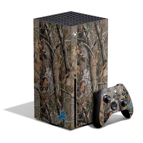 NFL Detroit Lions Realtree AP Camo Xbox Series X Skins