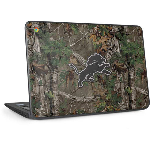 NFL Detroit Lions Realtree Xtra Green Camo HP Chromebook Skin