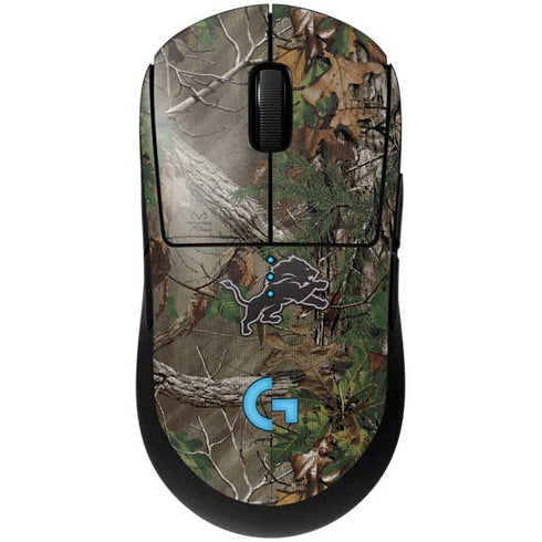 NFL Detroit Lions Realtree Xtra Green Camo G Pro Wireless Gaming Mouse Skin