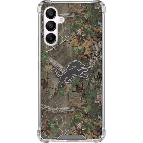 NFL Detroit Lions Realtree Xtra Green Camo Galaxy A16 5G Clear Case