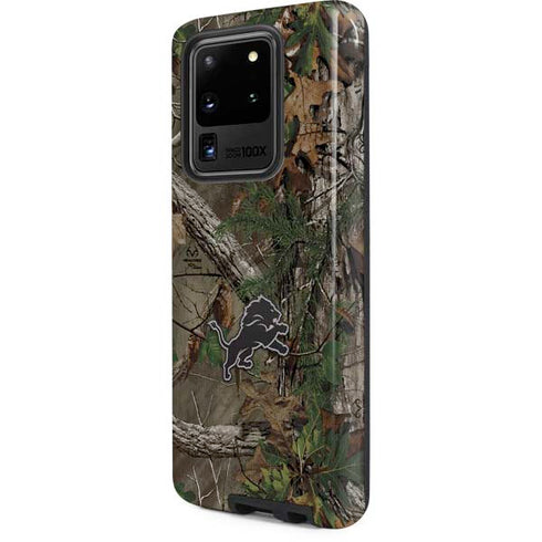 NFL Detroit Lions Realtree Xtra Green Camo Galaxy S20 Ultra 5G Pro Case