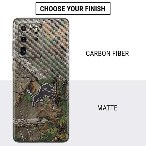 NFL Detroit Lions Realtree Xtra Green Camo Galaxy S20 Ultra 5G Skin