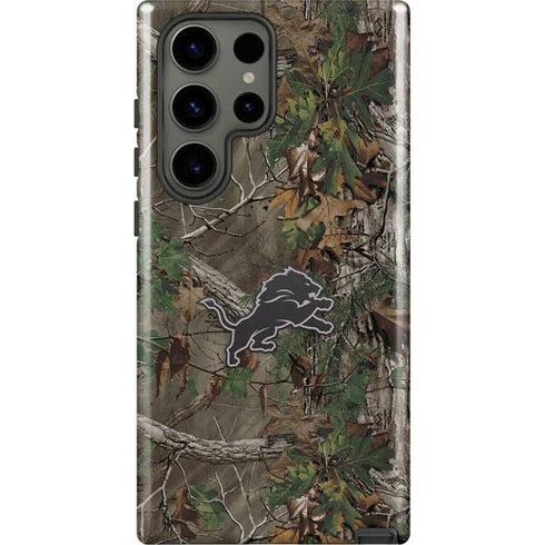 NFL Detroit Lions Realtree Xtra Green Camo Galaxy S23 Ultra Pro Case