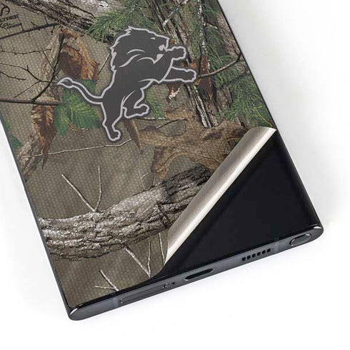 NFL Detroit Lions Realtree Xtra Green Camo Galaxy S24 Ultra Skin