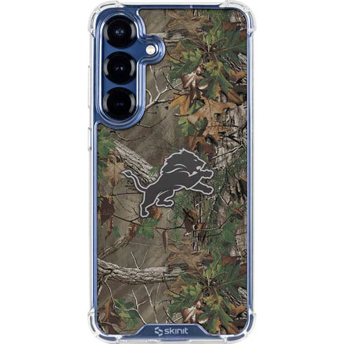 NFL Detroit Lions Realtree Xtra Green Camo Galaxy S25 Plus Clear Case