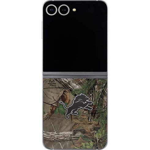 NFL Detroit Lions Realtree Xtra Green Camo Galaxy Z Flip6 Skin