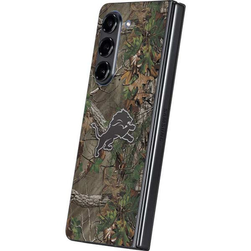 NFL Detroit Lions Realtree Xtra Green Camo Galaxy Z Fold5 5G Skin
