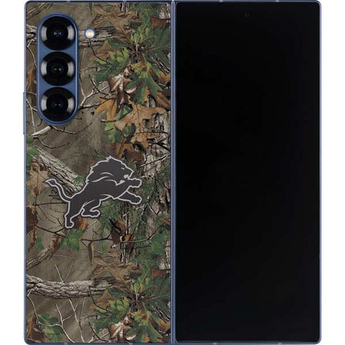 NFL Detroit Lions Realtree Xtra Green Camo Galaxy Z Fold6 Skin