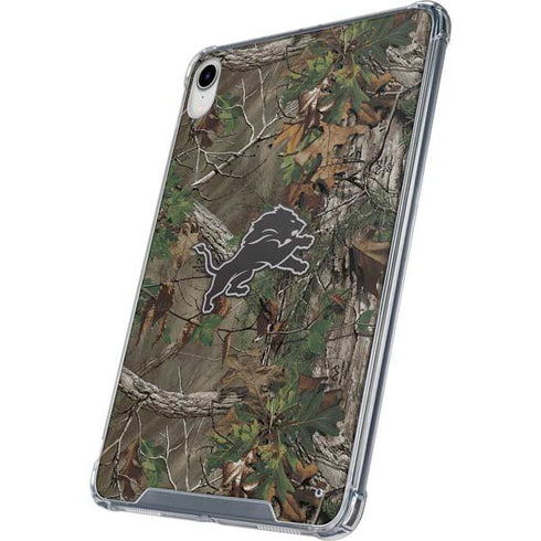 NFL Detroit Lions Realtree Xtra Green Camo iPad 11th Gen (2025) Clear Case
