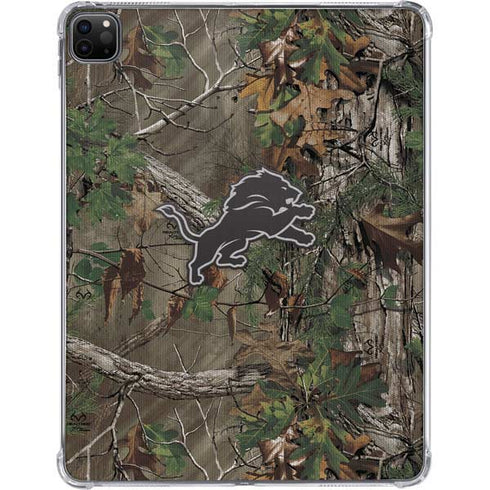 NFL Detroit Lions Realtree Xtra Green Camo iPad Pro 11in (2024) Clear Case