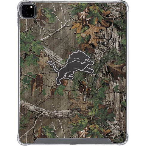 NFL Detroit Lions Realtree Xtra Green Camo iPad Pro 12.9in (2020) Clear Case