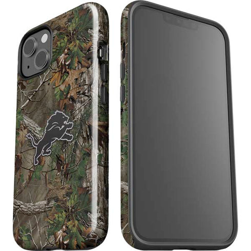 NFL Detroit Lions Realtree Xtra Green Camo iPhone 15 Impact Case