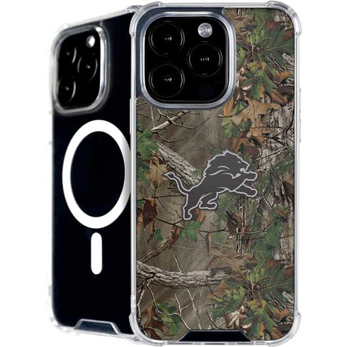 NFL Detroit Lions Realtree Xtra Green Camo iPhone 16 Pro MagSafe Case